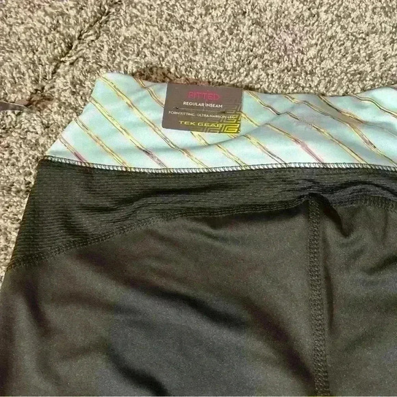 Tek Gear Womens Leggings Pants Multicolor Low Rise Drytek Stripe Yoga Athletic S - Picture 9 of 9
